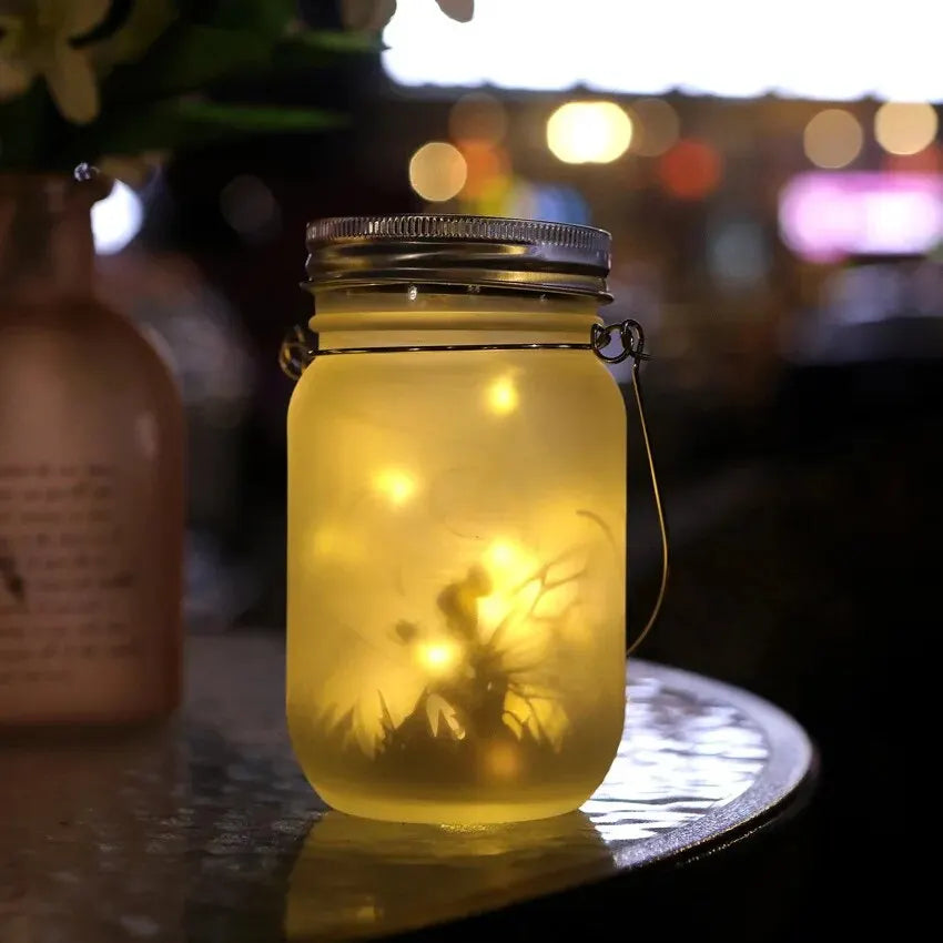Solar hanging fairy light for glass jar