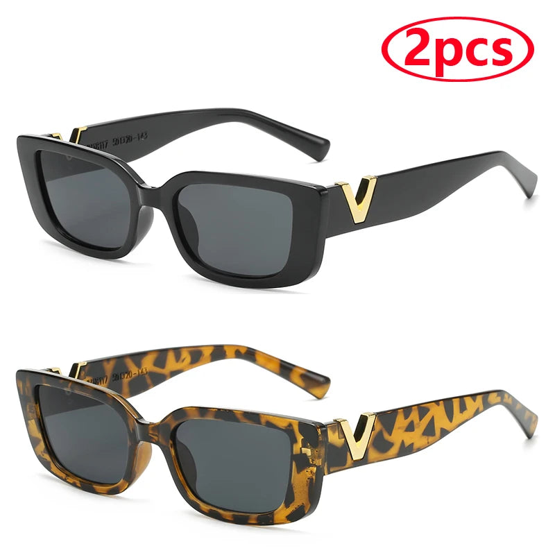 Fashion Rectangle Sunglasses Women