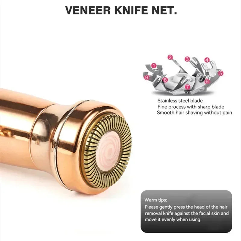 4-in-1 electric epilator for facial hair removal