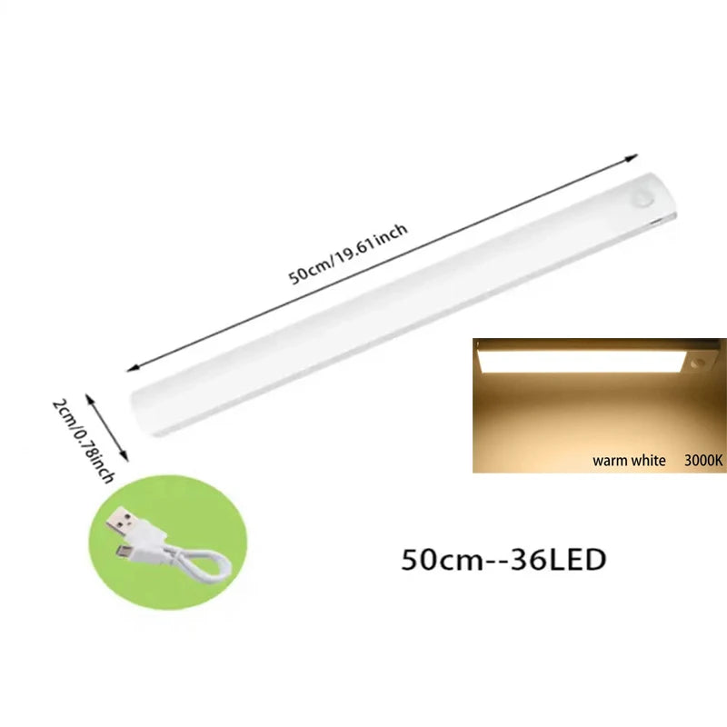 LED light with motion sensor for cabinets