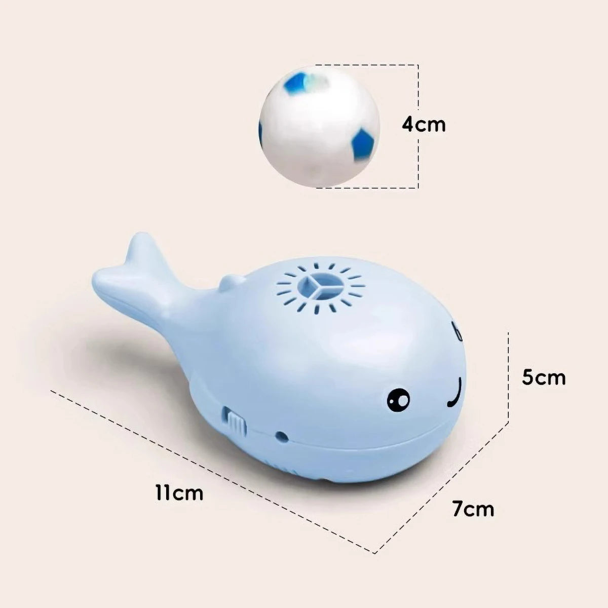 Whale Shaped Floating Ball Cat Toys