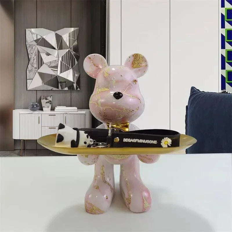 Animal statue with storage shelf