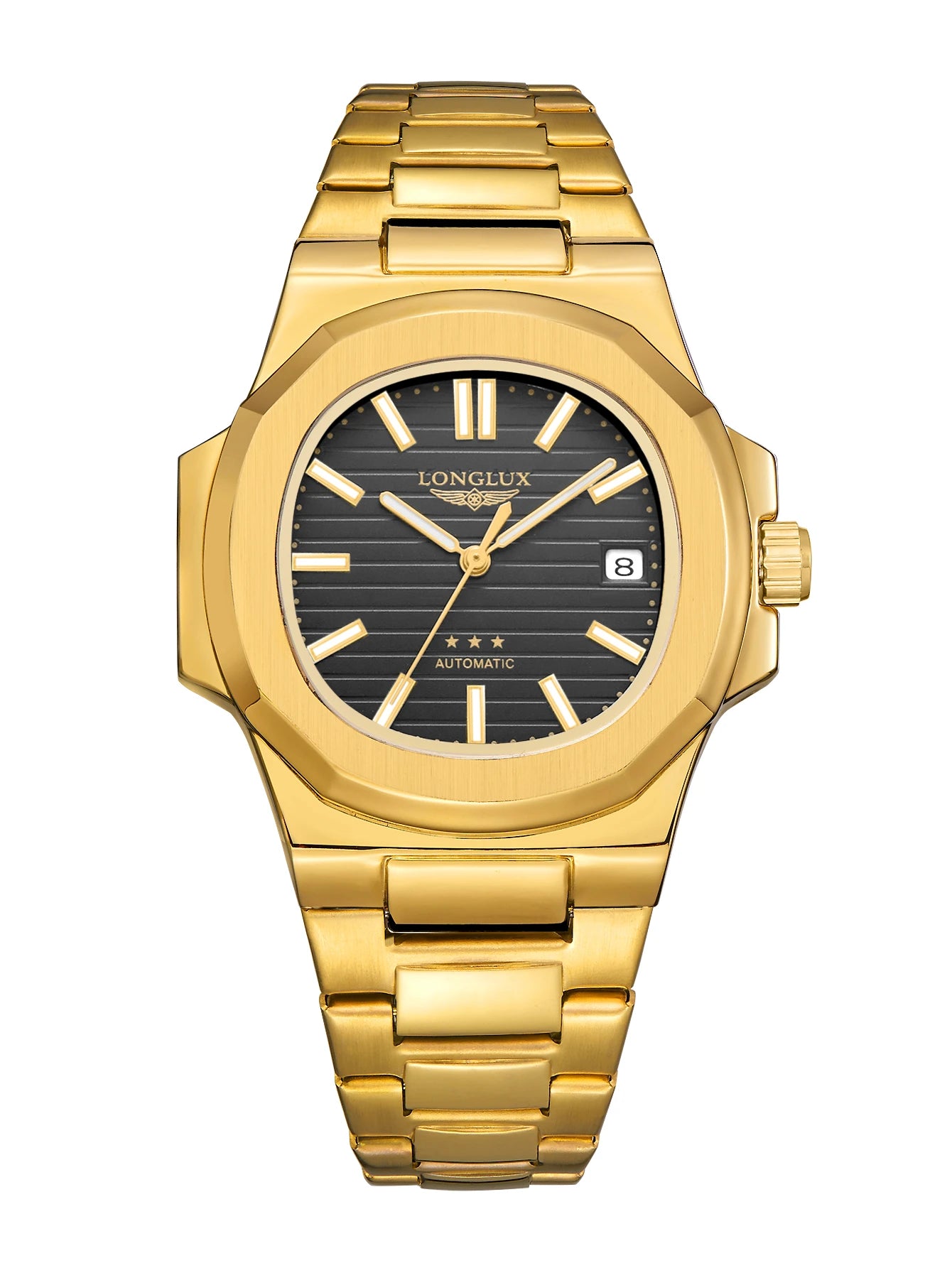 Men's automatic watch with date, mechanical and waterproof