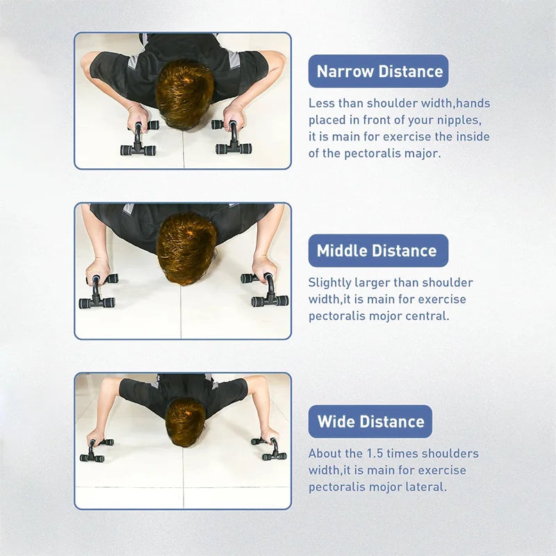 Non-slip push-up support bar