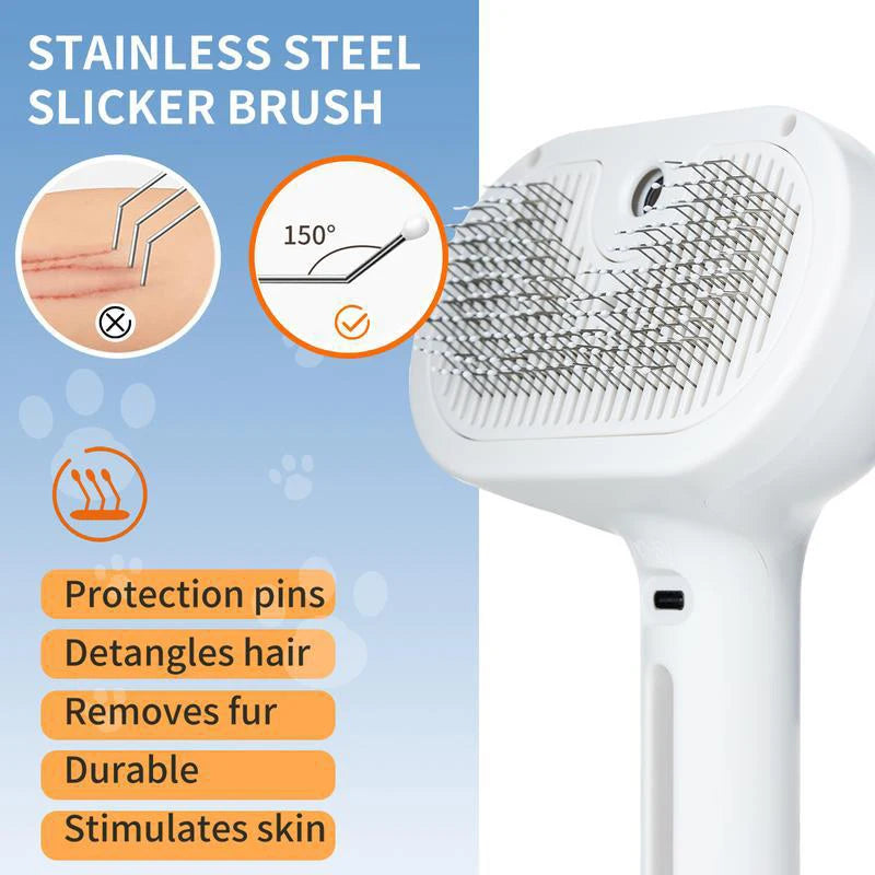 Steam massage brush for animals