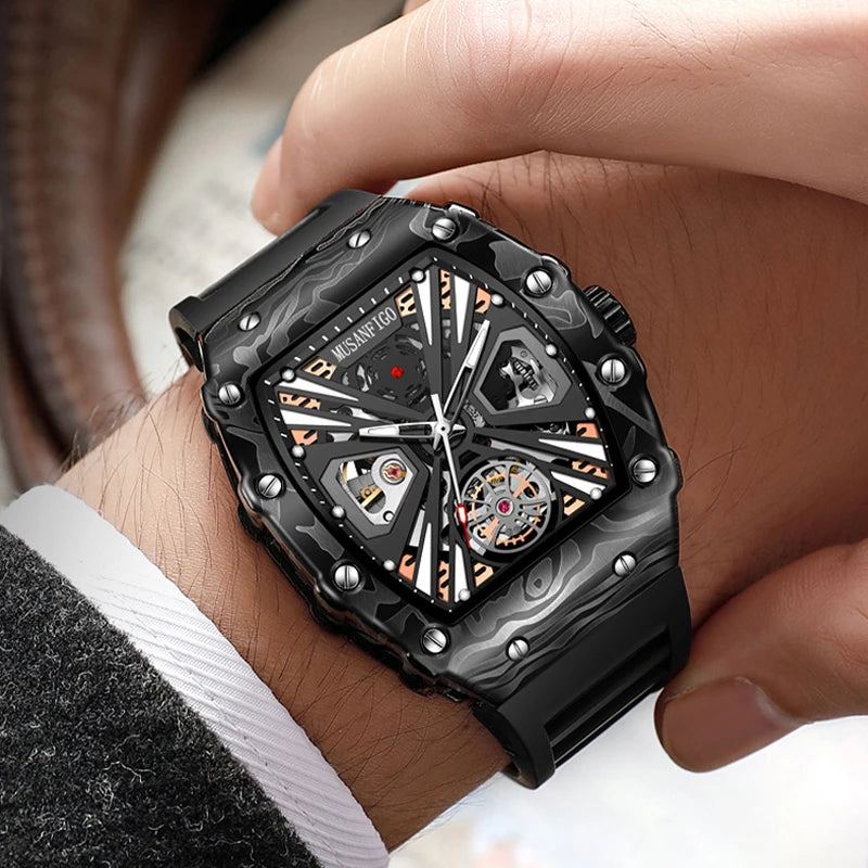 MUSANFIGO hollowed out men's fully automatic watch