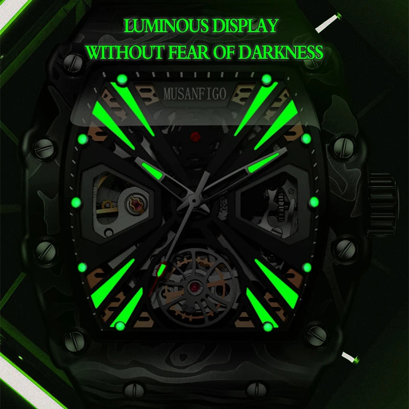 MUSANFIGO hollowed out men's fully automatic watch