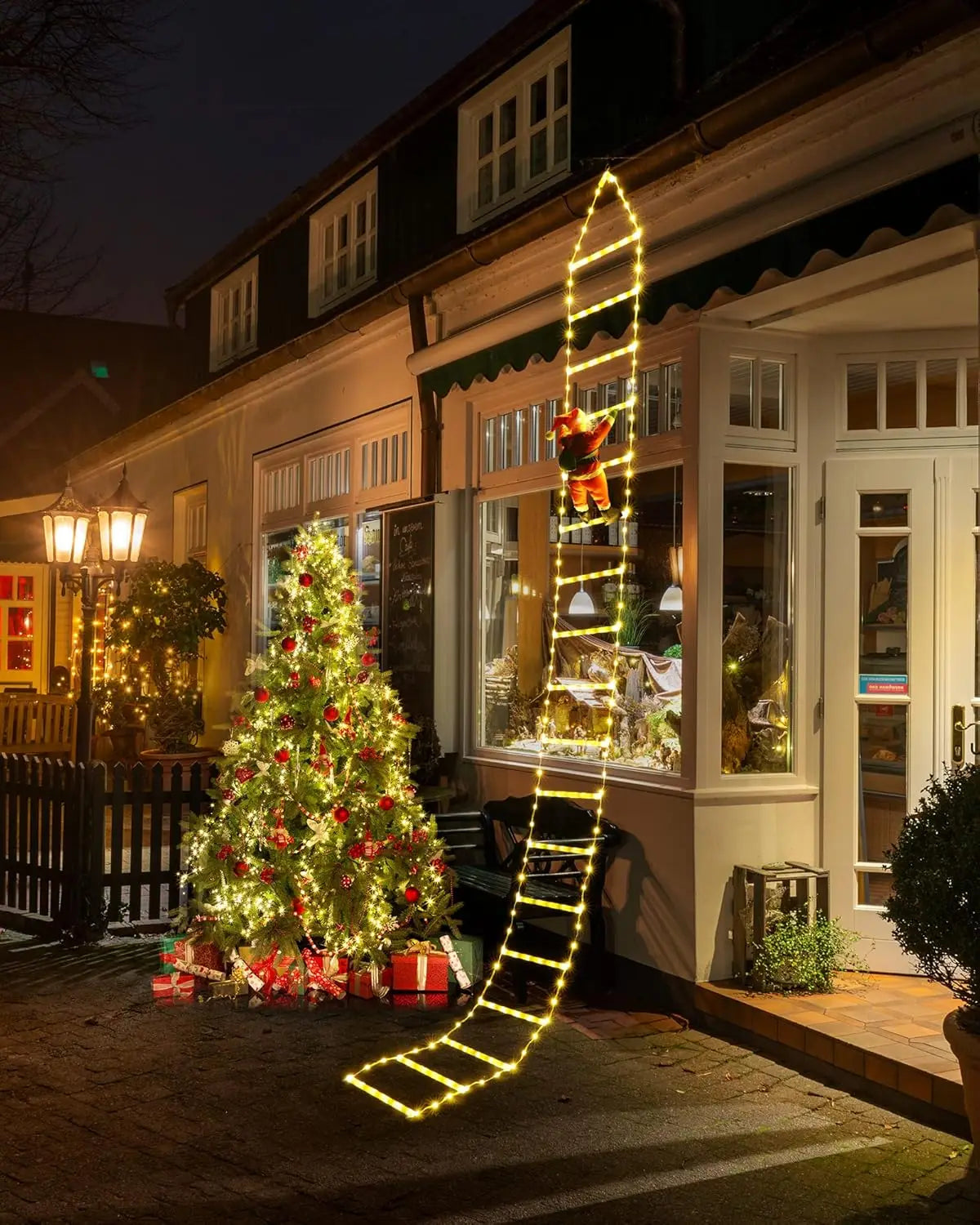 Climbing Santa LED Ladder