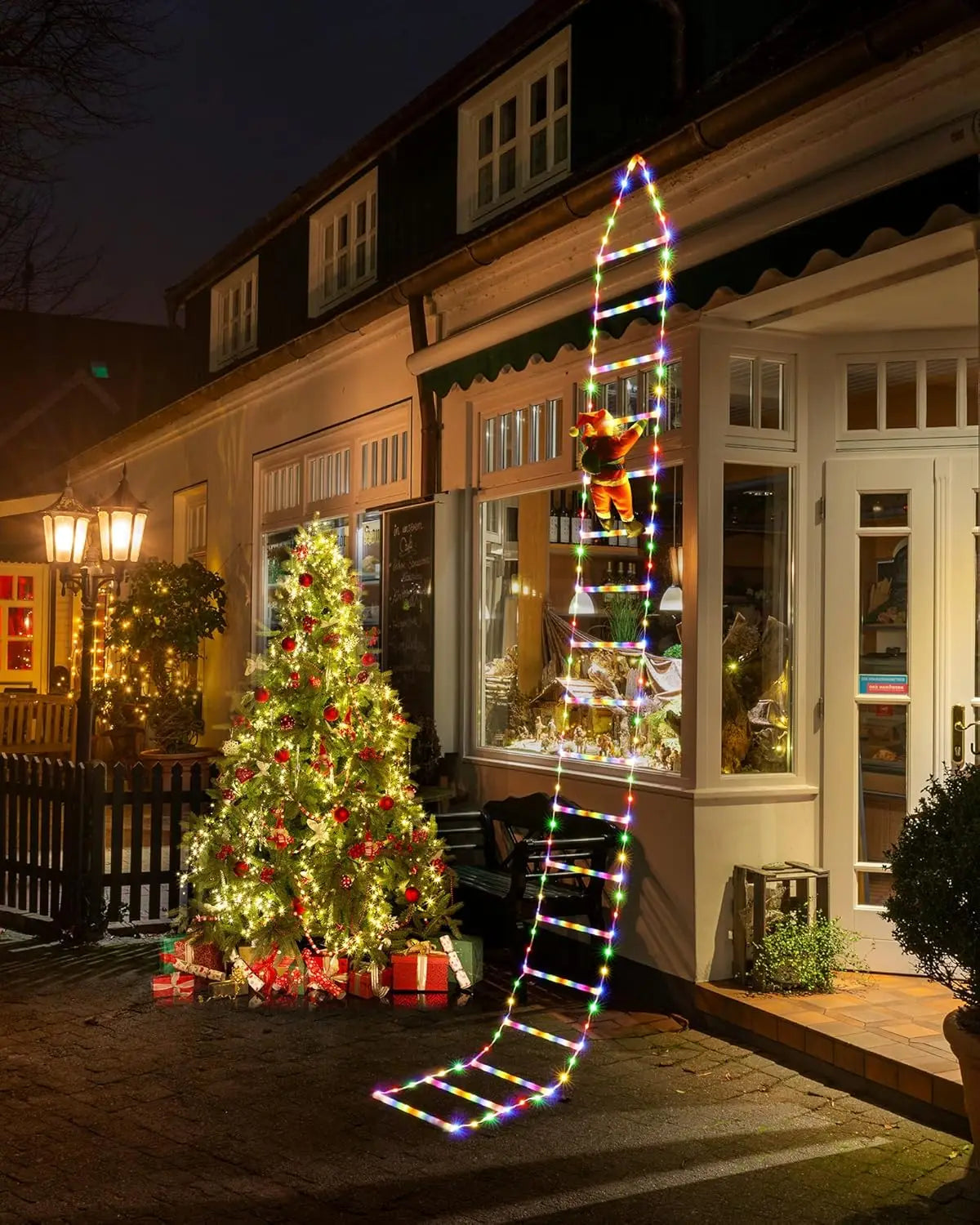 Climbing Santa LED Ladder