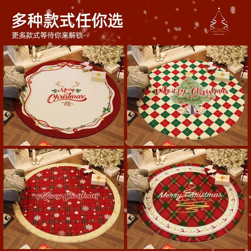 Christmas Wind Round Carpet Premium
