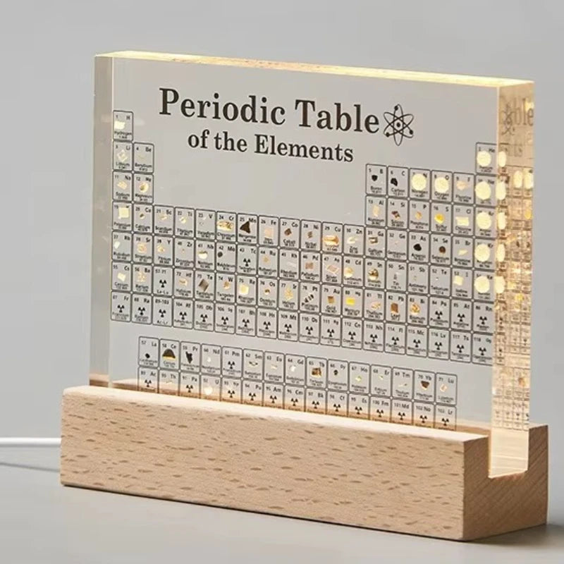 Chemical elements ornament with USB light stand
