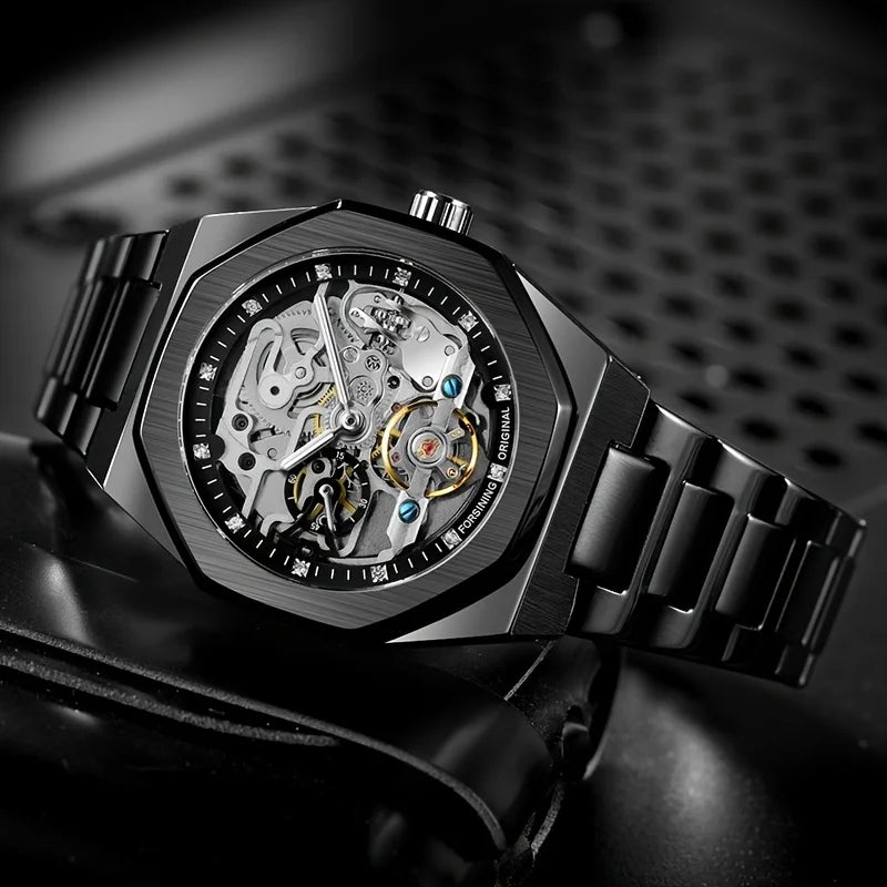 FORSINING Men's Luxury Mechanical Watch - Skeleton Tourbillon