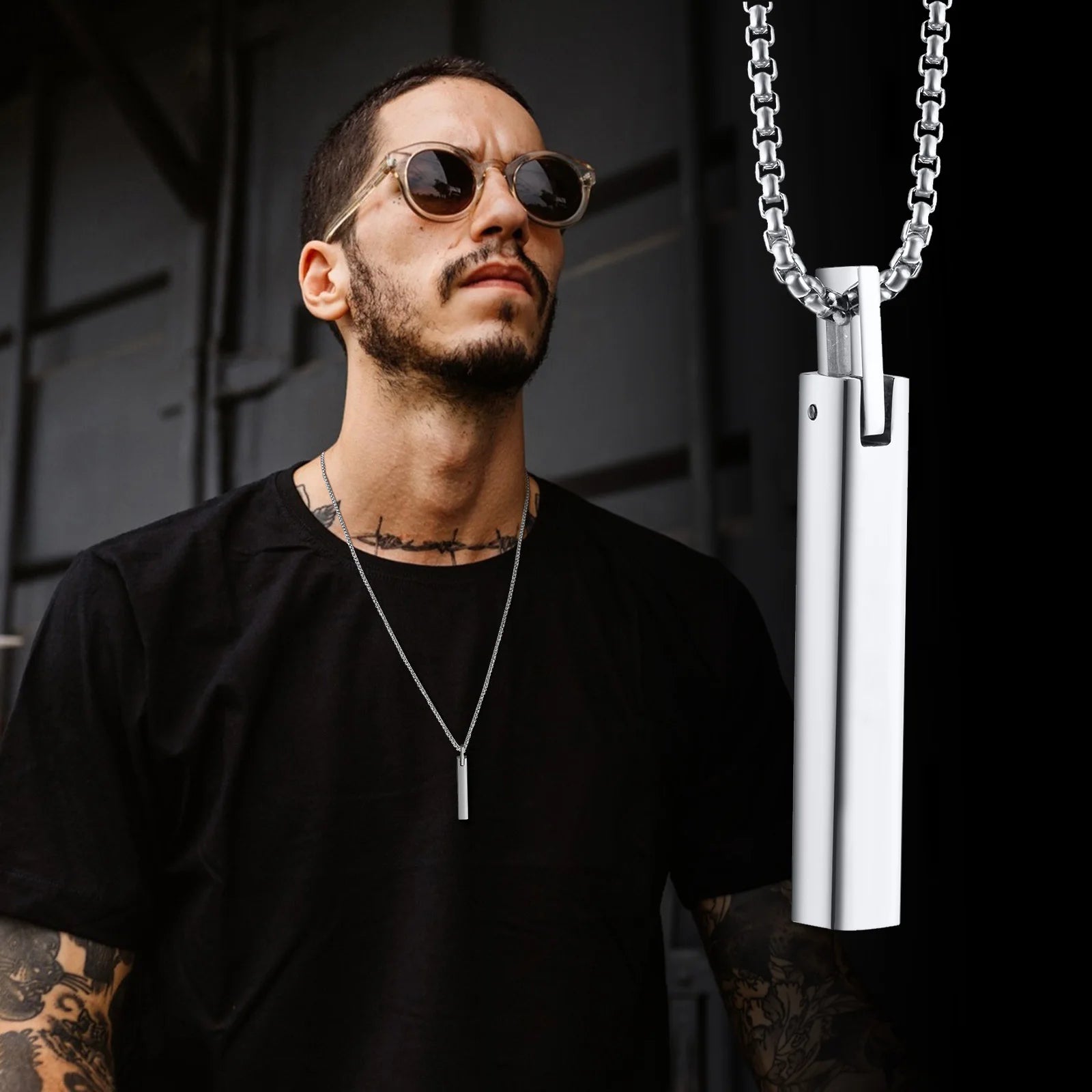 Vertical Bar Necklaces for Men