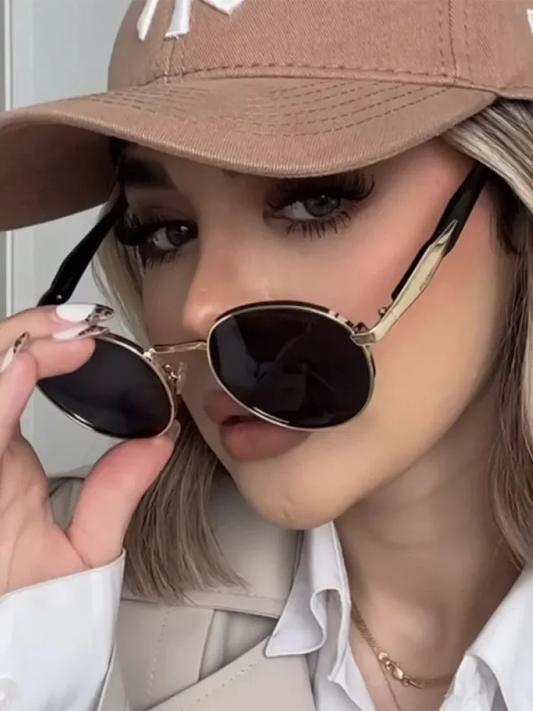 Vintage round metal sunglasses