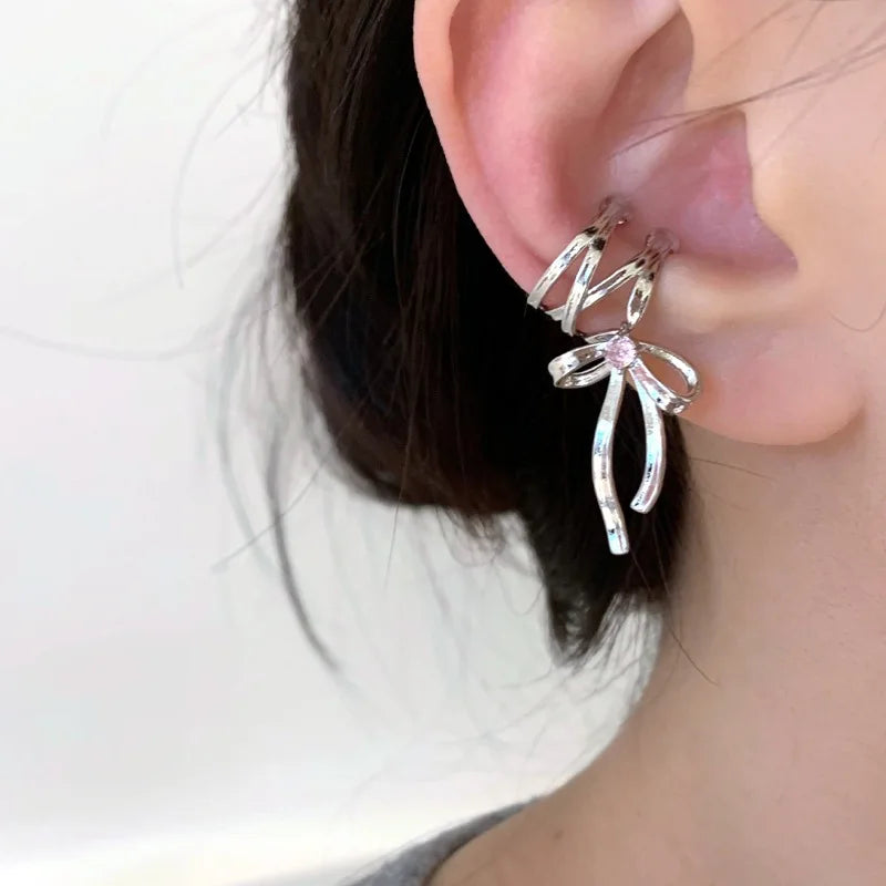 New Y2K aesthetic ribbon earrings