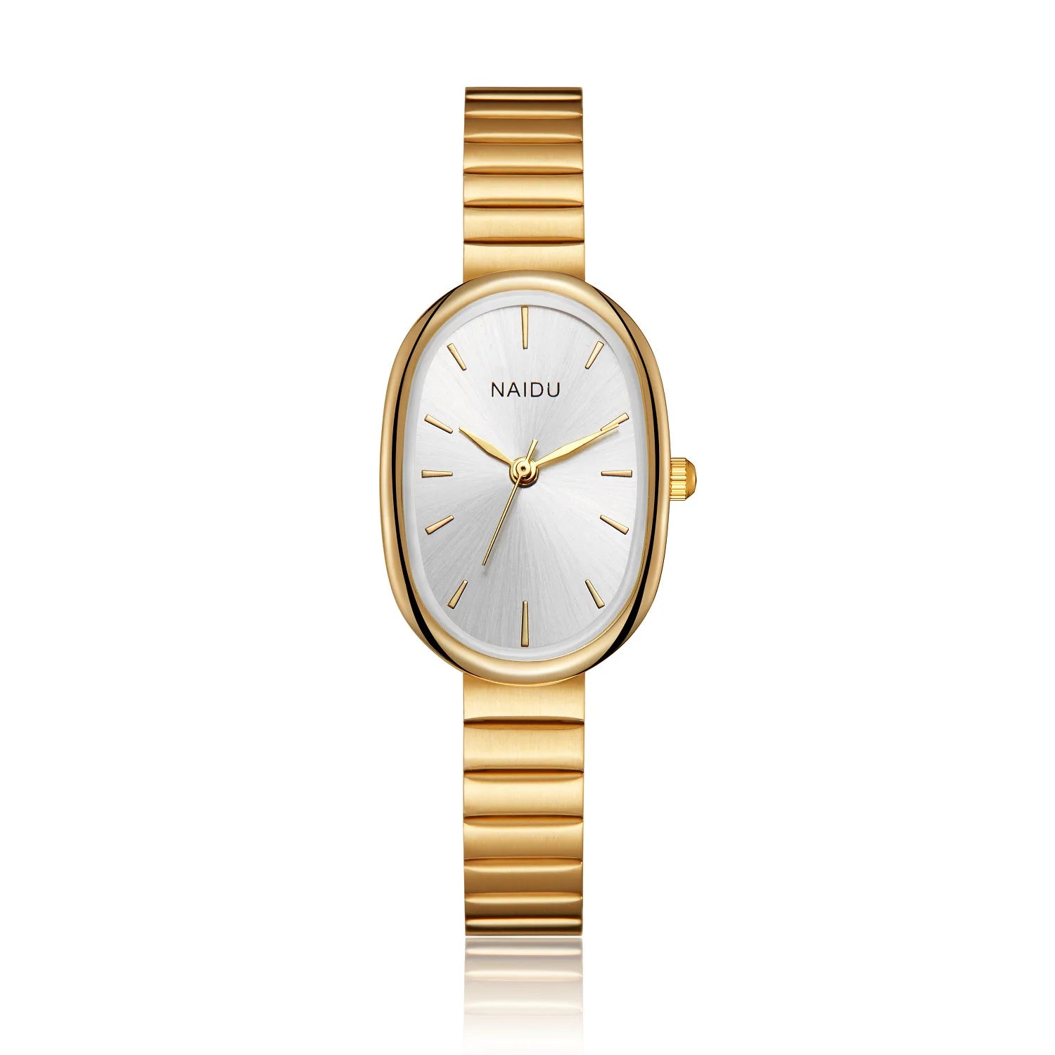 Luxury elegant oval women's quartz watch