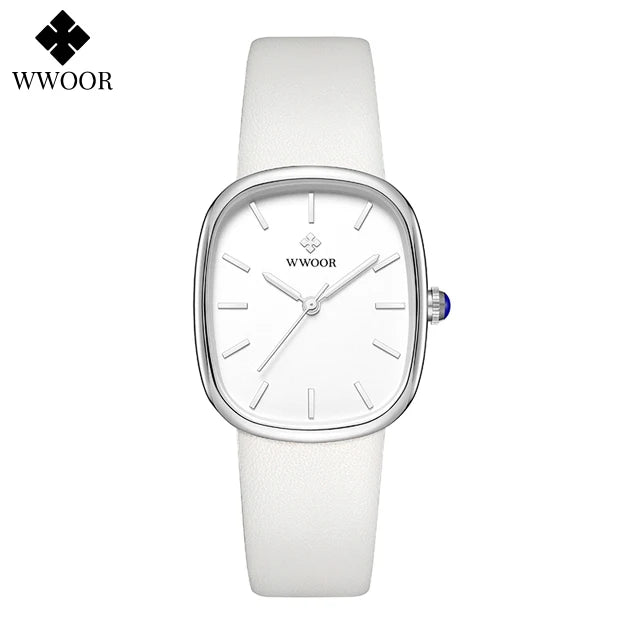 Women's watch with leather strap