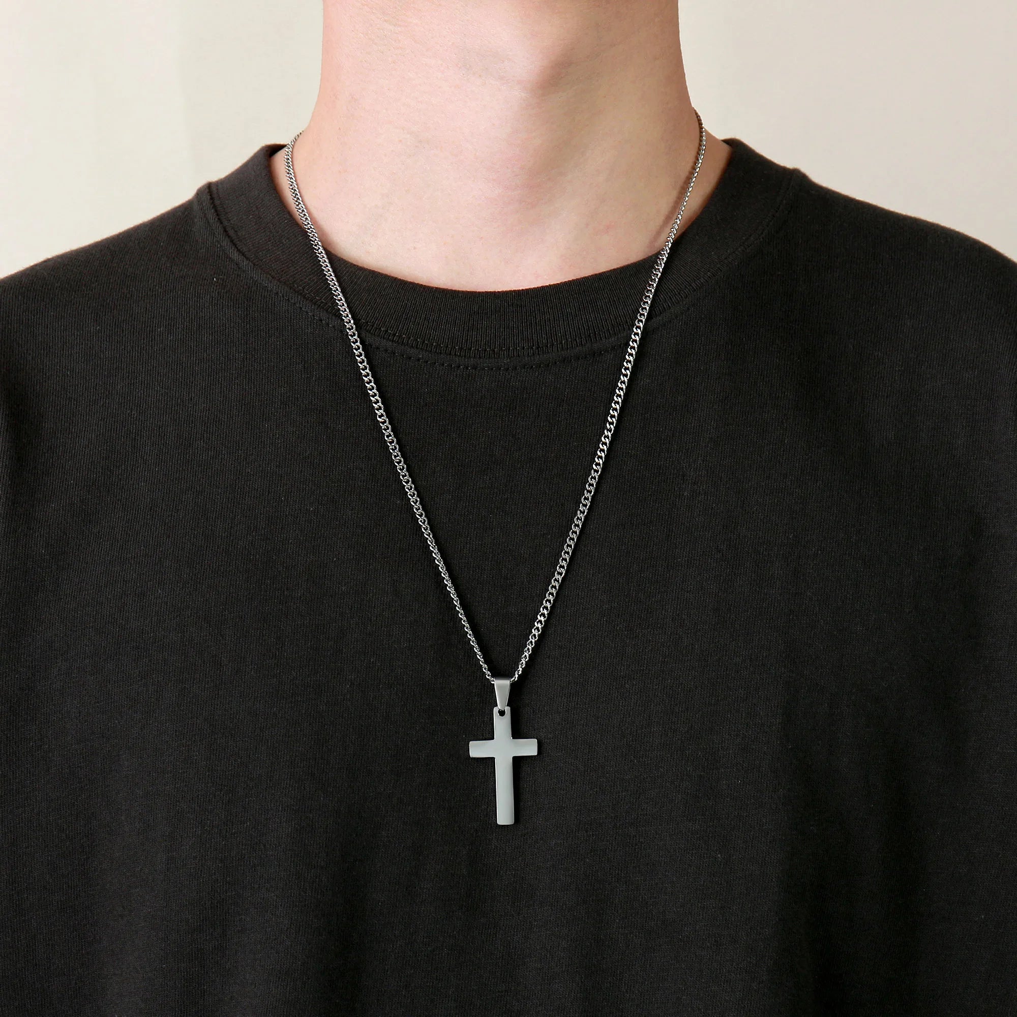 Casual cross pendant necklaces for men