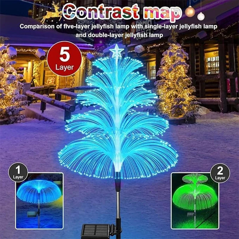 Colorful color-changing solar jellyfish garden light