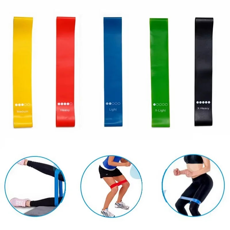 Set of 5 resistance bands for fitness