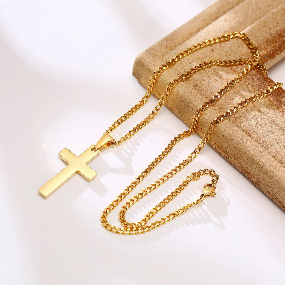 Casual cross pendant necklaces for men