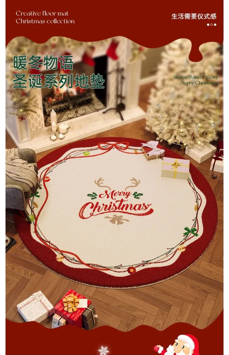 Christmas Wind Round Carpet Premium