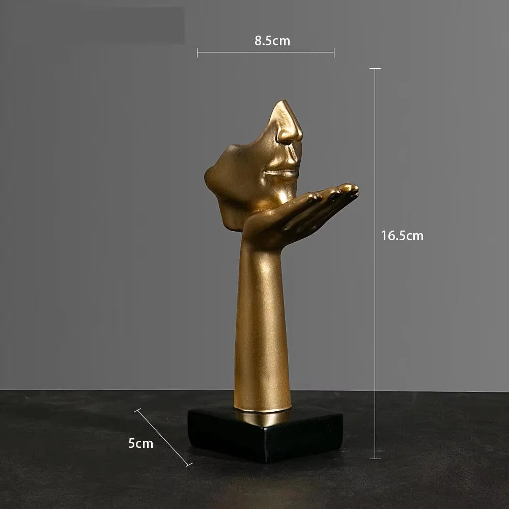 Resin abstract mask statues