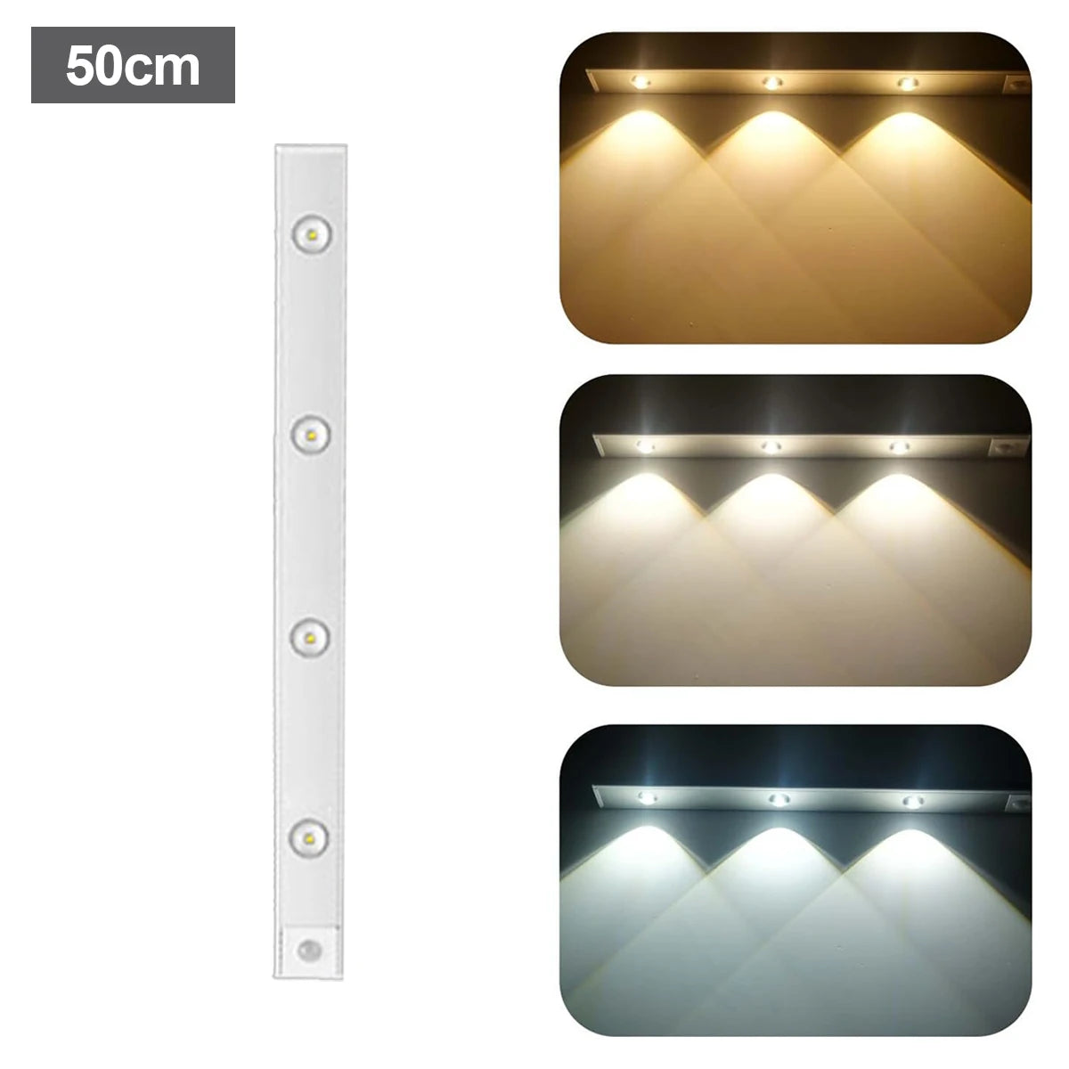 Ultra-thin LED light strip with motion sensor