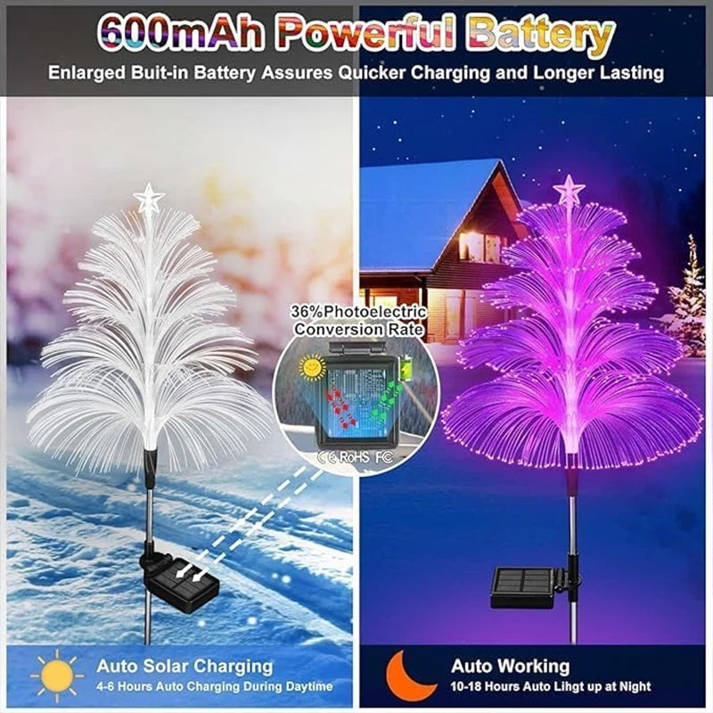 Colorful color-changing solar jellyfish garden light