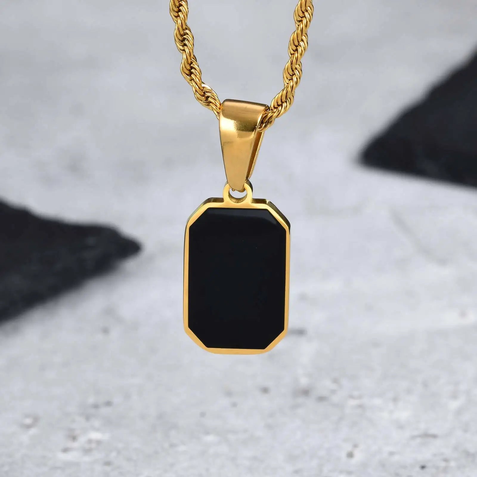 Casual Mens Geometric Square Necklaces