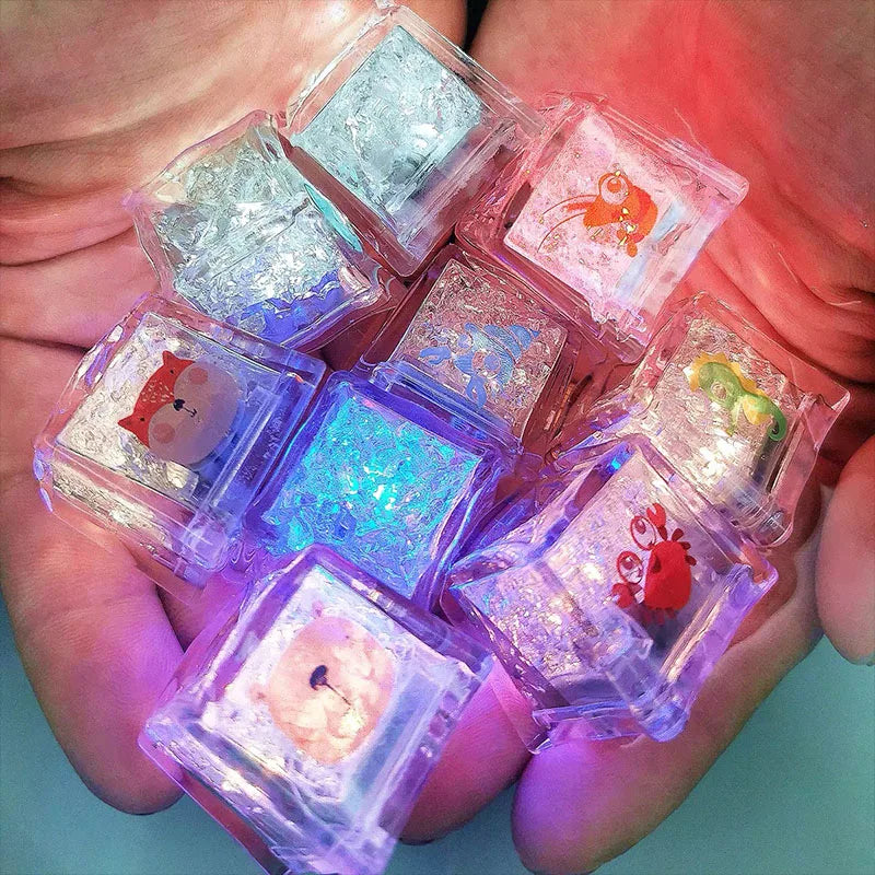 Bath toys with colorful LED lights