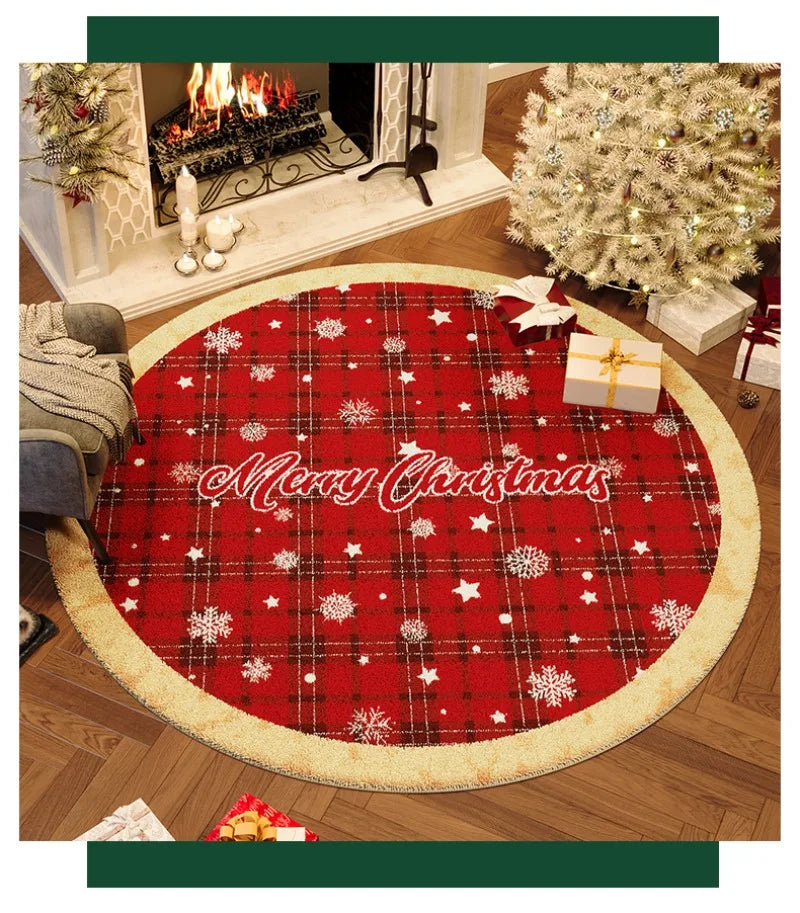 Christmas Wind Round Carpet Premium