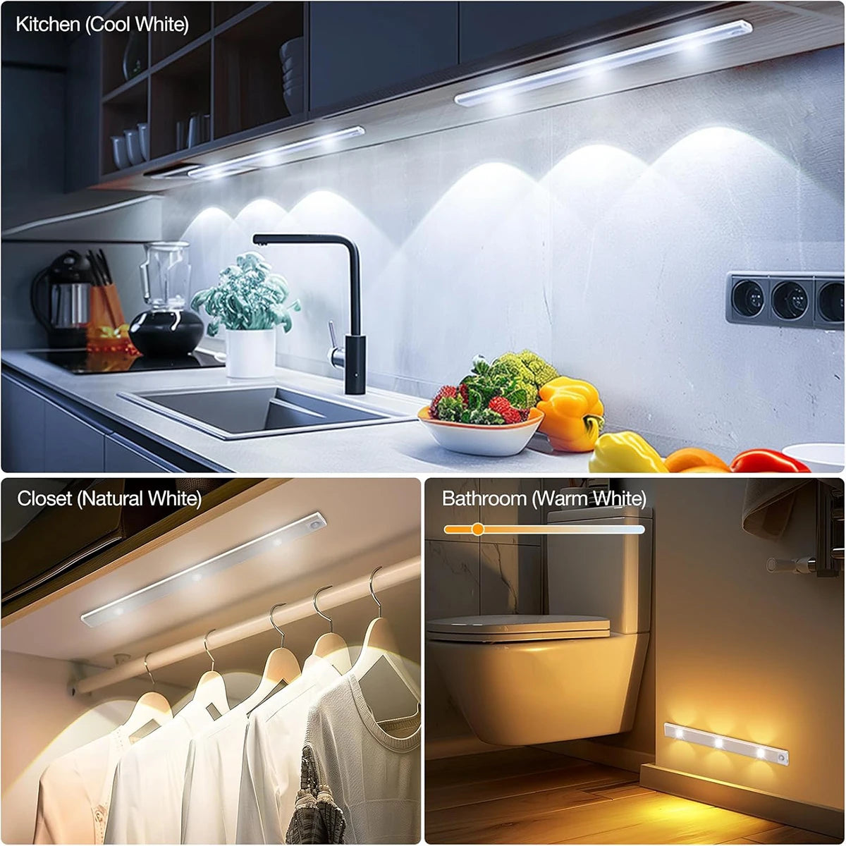 Ultra-thin LED light strip with motion sensor