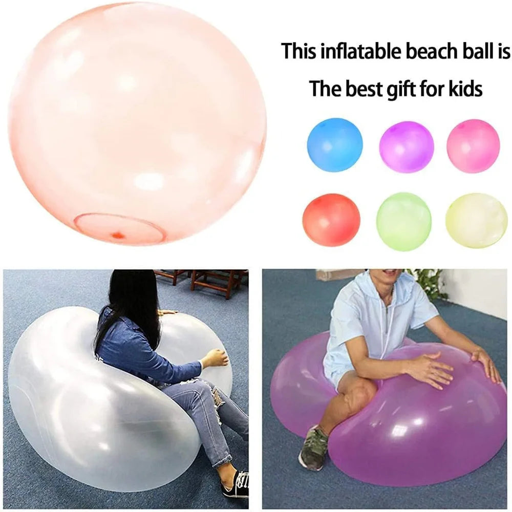Elastic inflatable balloon