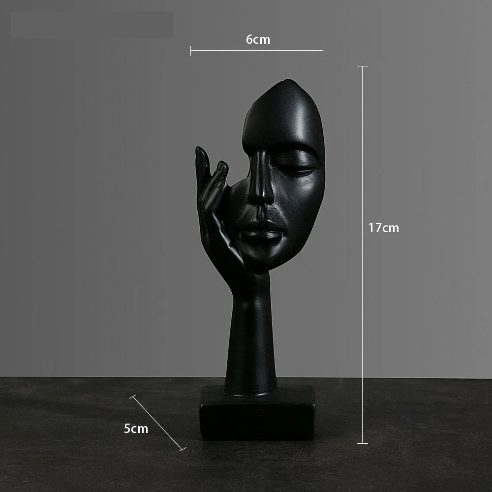Resin abstract mask statues