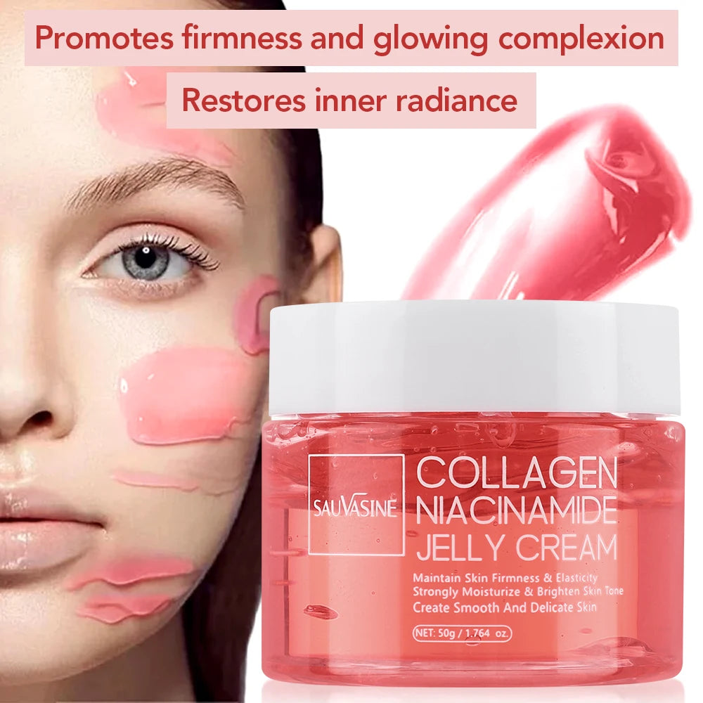 Collagen cream with niacinamide and hydrolyzed collagen