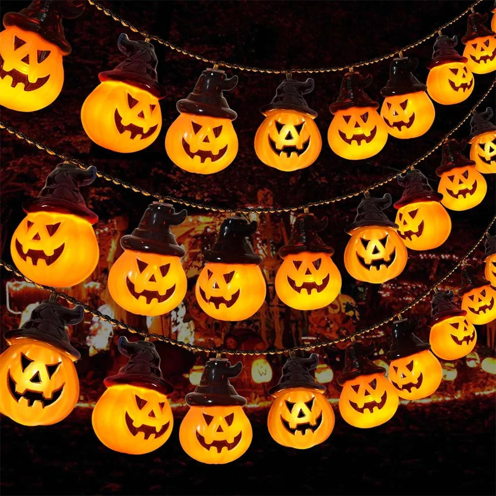 Scary pumpkin lights for Halloween decoration