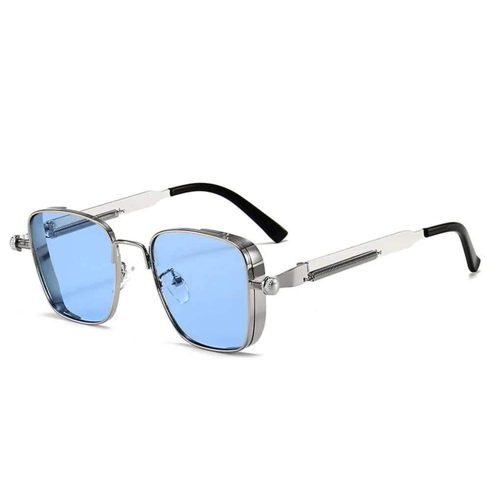 Men's square sunglasses with metal frames