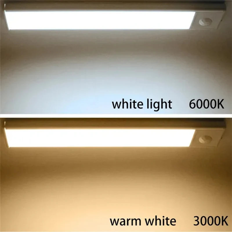 LED light with motion sensor for cabinets