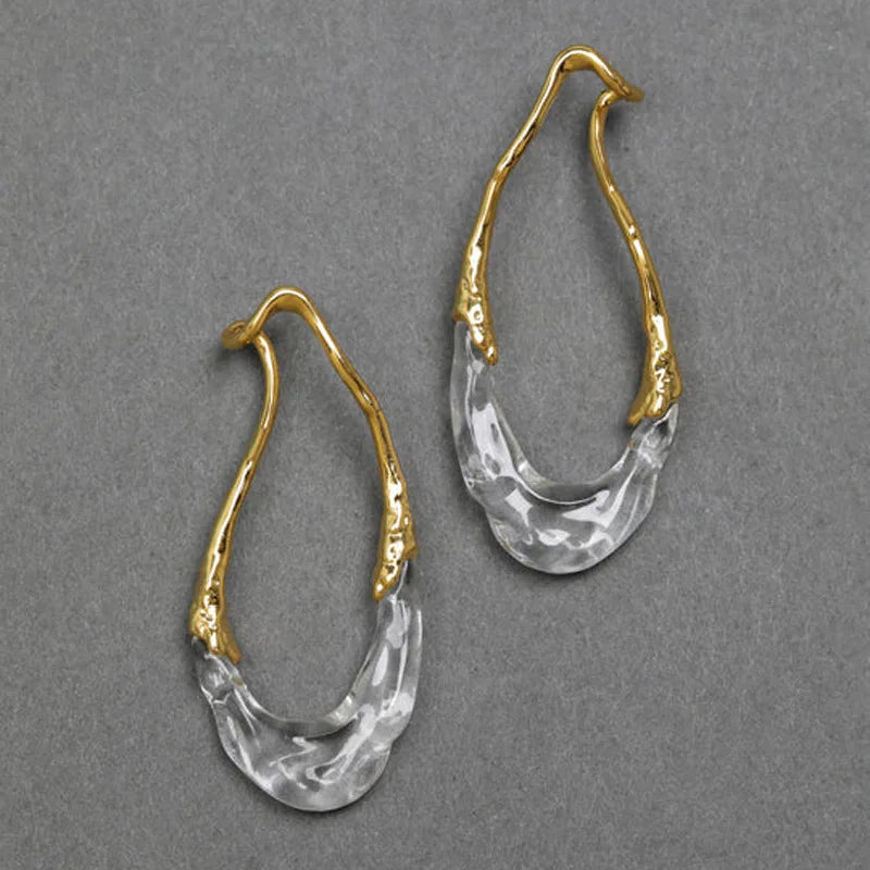 Irregular earrings with European design