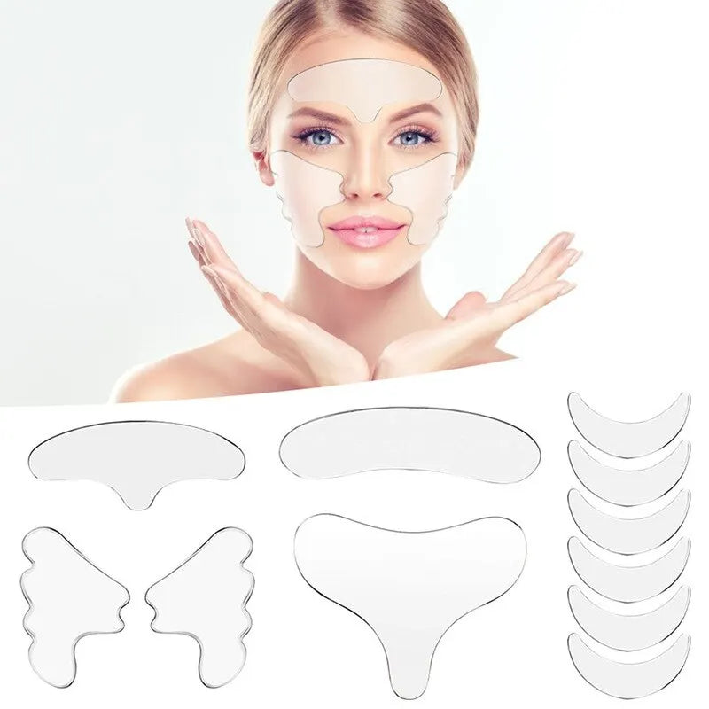 Reusable silicone anti-wrinkle patch