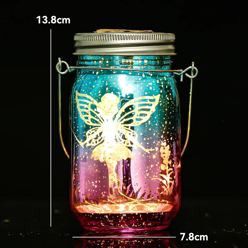 Solar hanging fairy light for glass jar