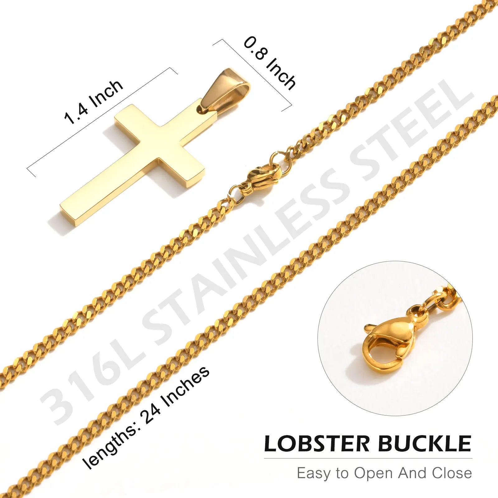 Casual cross pendant necklaces for men