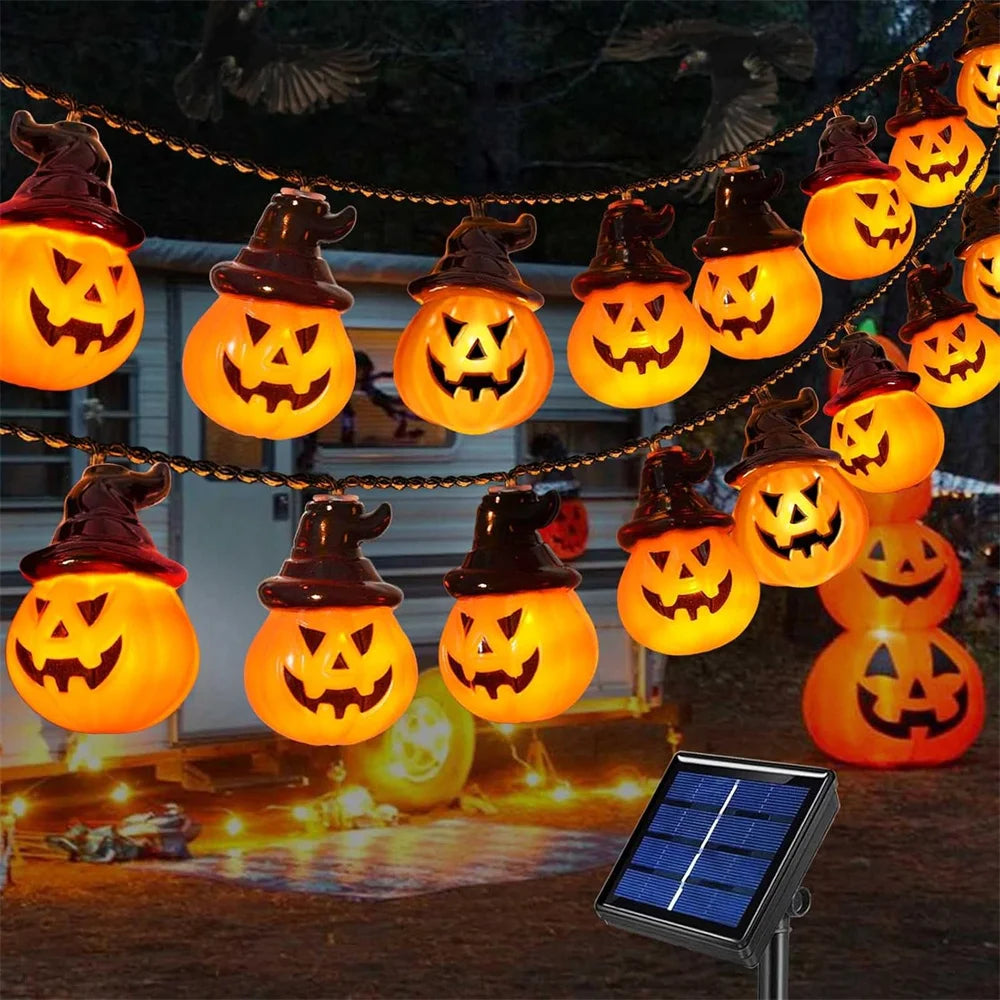 Scary pumpkin lights for Halloween decoration