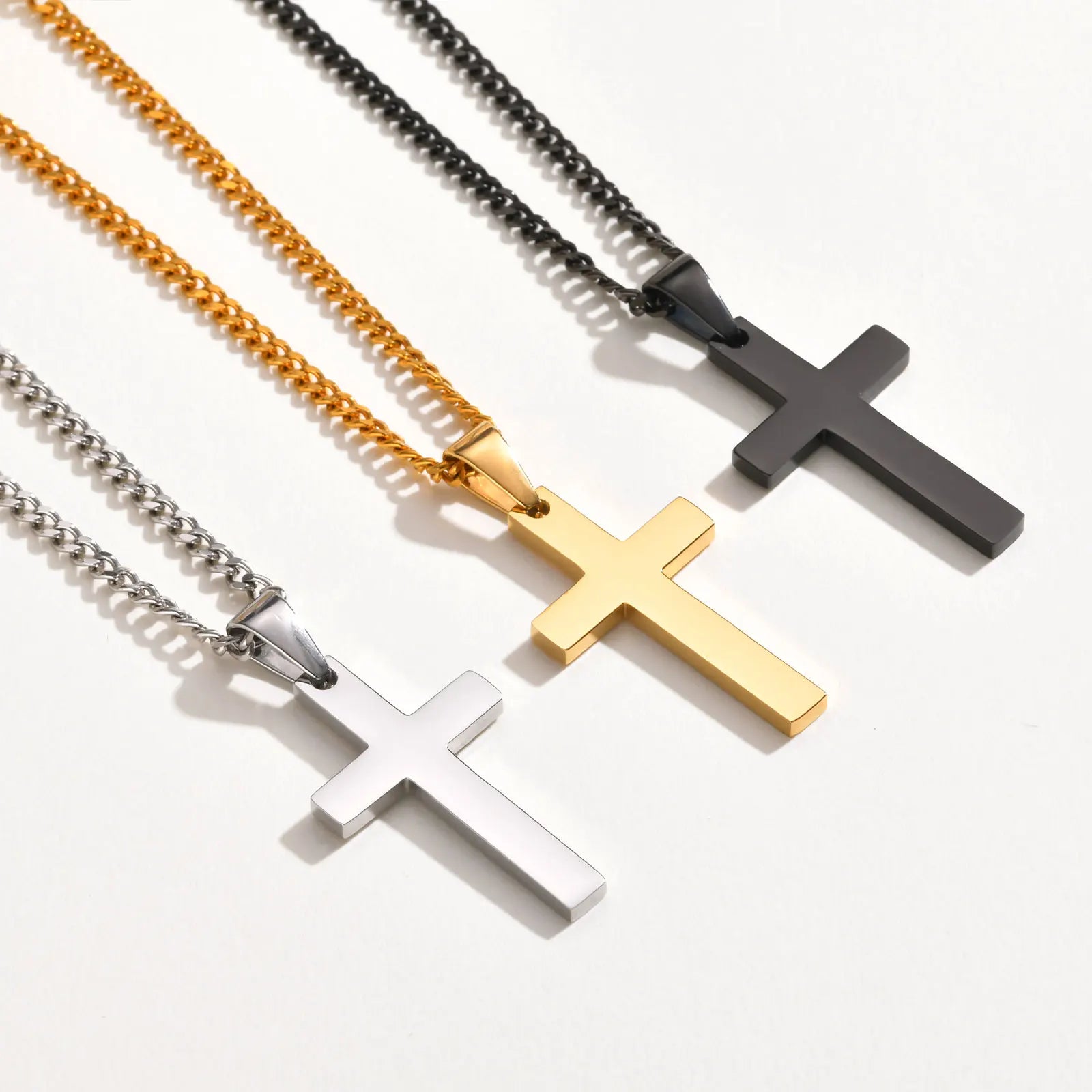 Casual cross pendant necklaces for men