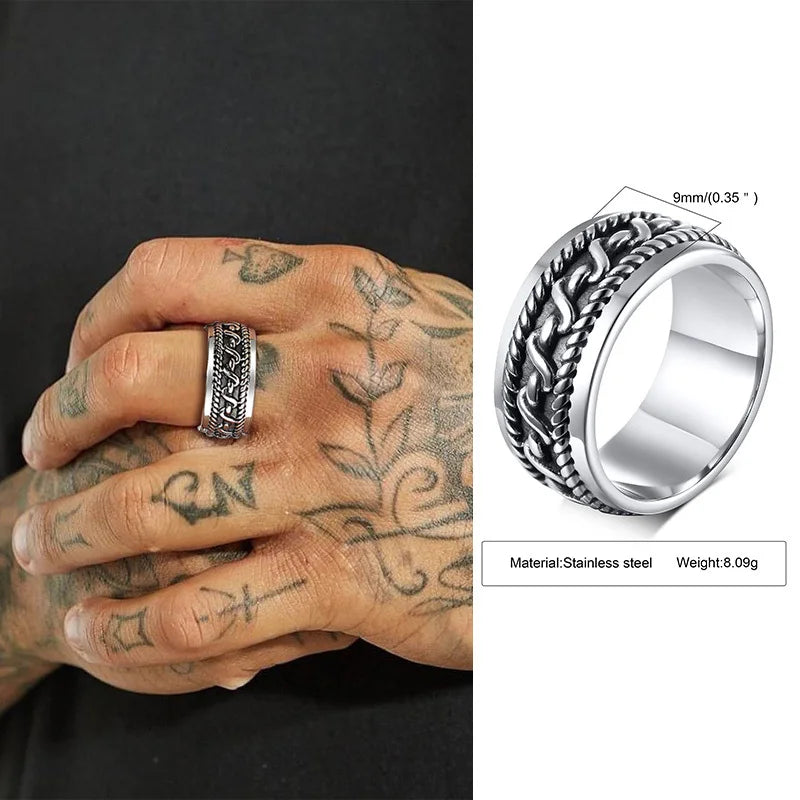 Punk Vintage Ethnic Rings for Men