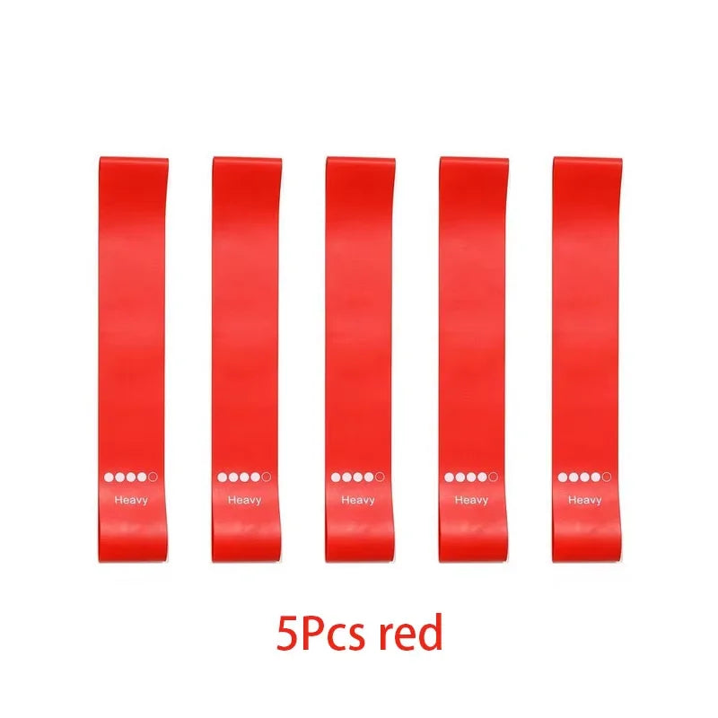 Set of 5 resistance bands for fitness