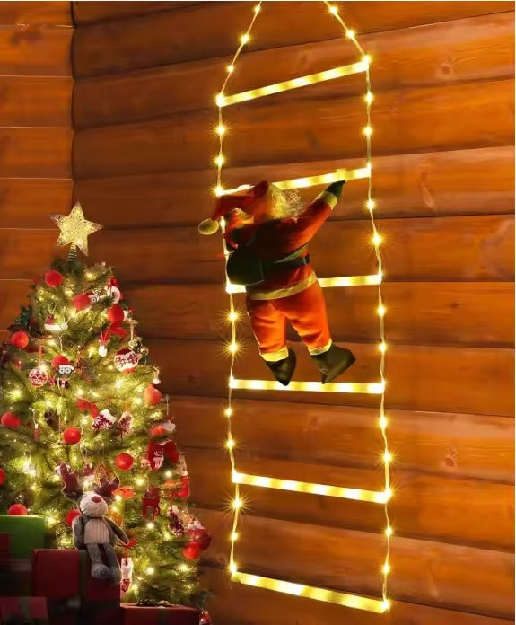 Climbing Santa LED Ladder